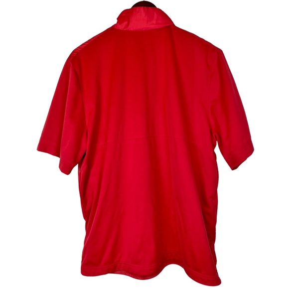 NIKE GOLF ☆ Red 1/4 Zip Short Sleeve Windbreaker ☆ Drawstring Waist ☆ Size Large - Picture 3 of 5